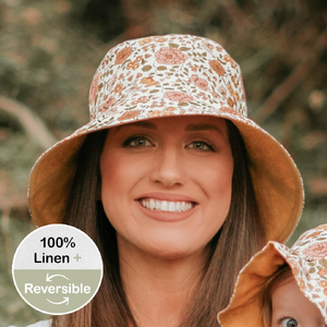 'Vacationer' Reversible Ladies Sun Hat - Marie / Maize - 52 - 56cm / S