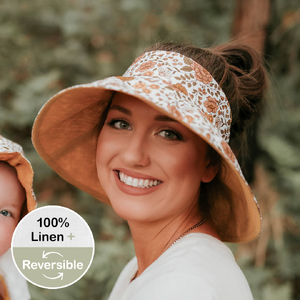 'Voyager' Reversible Ladies Wide-Brimmed Sun Visor - Marie / Maize - 60 - 64cm / L