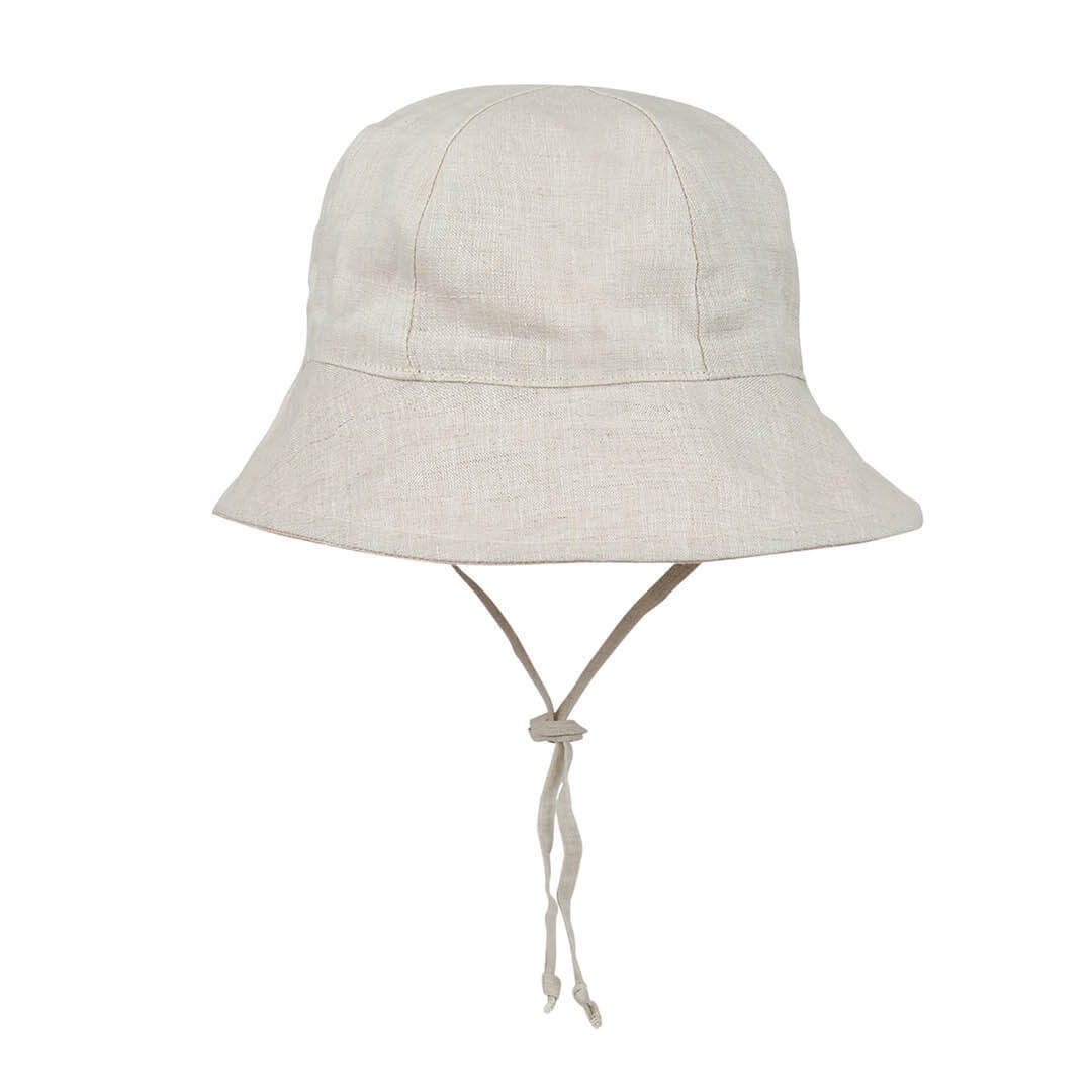 Bedhead Hats - Girls Linen Sun Hat with chin strap. UPF 50+ Sun Protection