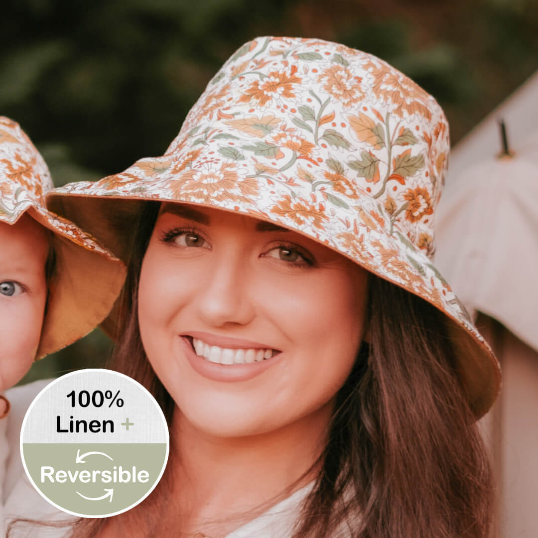 HGGE Women Ponytail Summer Sun Hat Wide Brim UV Hats Floppy Bucket