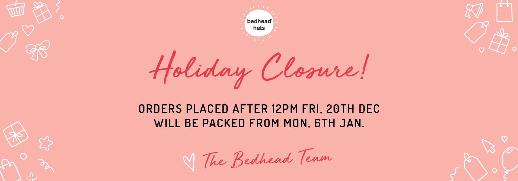 2024 Retail Banner: Christmas Closure