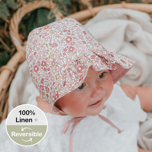  'Searcher' Ruffle Bonnet - Ramble / Rosa