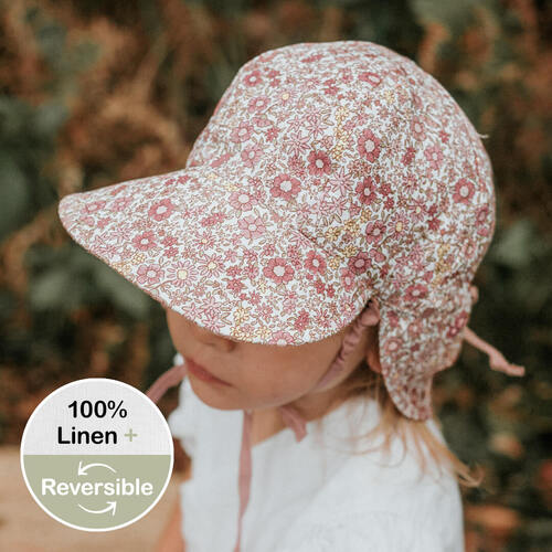  'Lounger' Flap Sun Hat - Ramble / Rosa