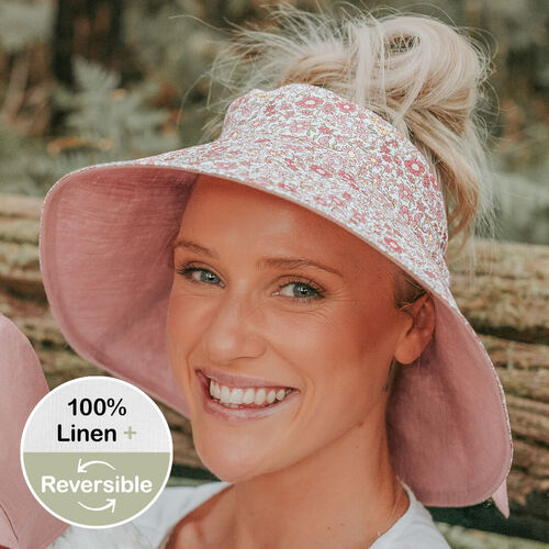  'Voyager' Ladies Wide-Brimmed Sun Visor - Ramble / Rosa