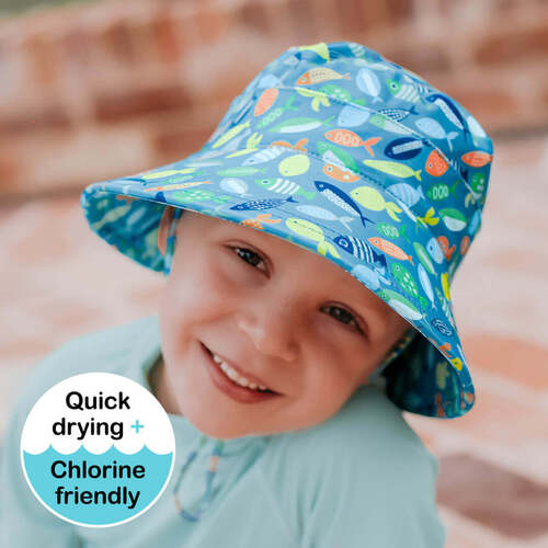 Kids Classic Swim Bucket Beach Hat - Pisces